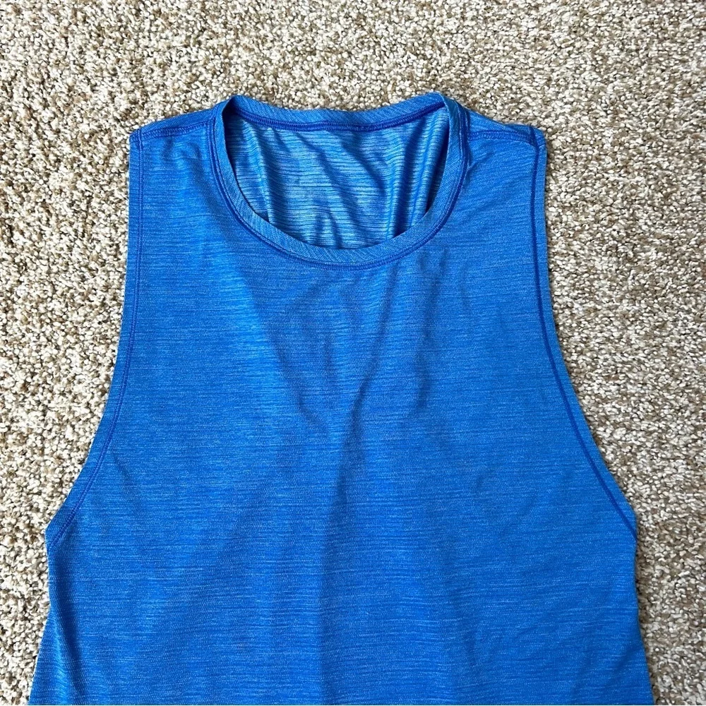 Lululemon In A Cinch Tank Top Heathered Pipe Dream Blue Size 4